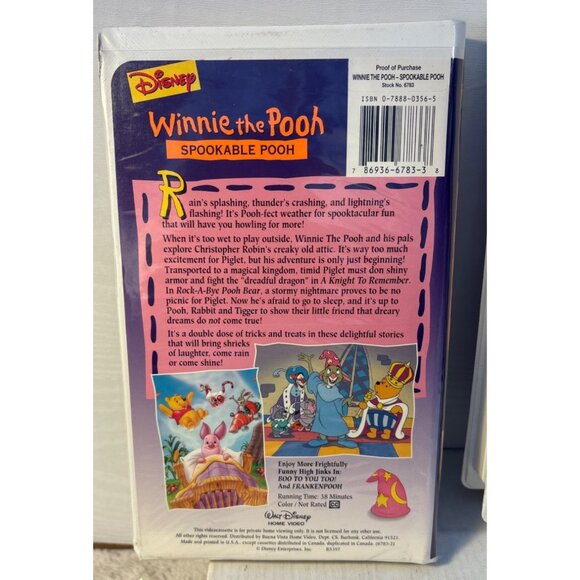 Disney Winnie The Pooh VHS Lot Spookable Pooh Seasons Of Giving The Book Of Pooh - Picture 5 of 10